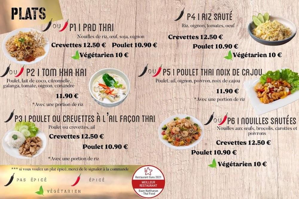 BAAN NATTHANAN - THAÏ FOOD À EMPORTER - Menu Image 2